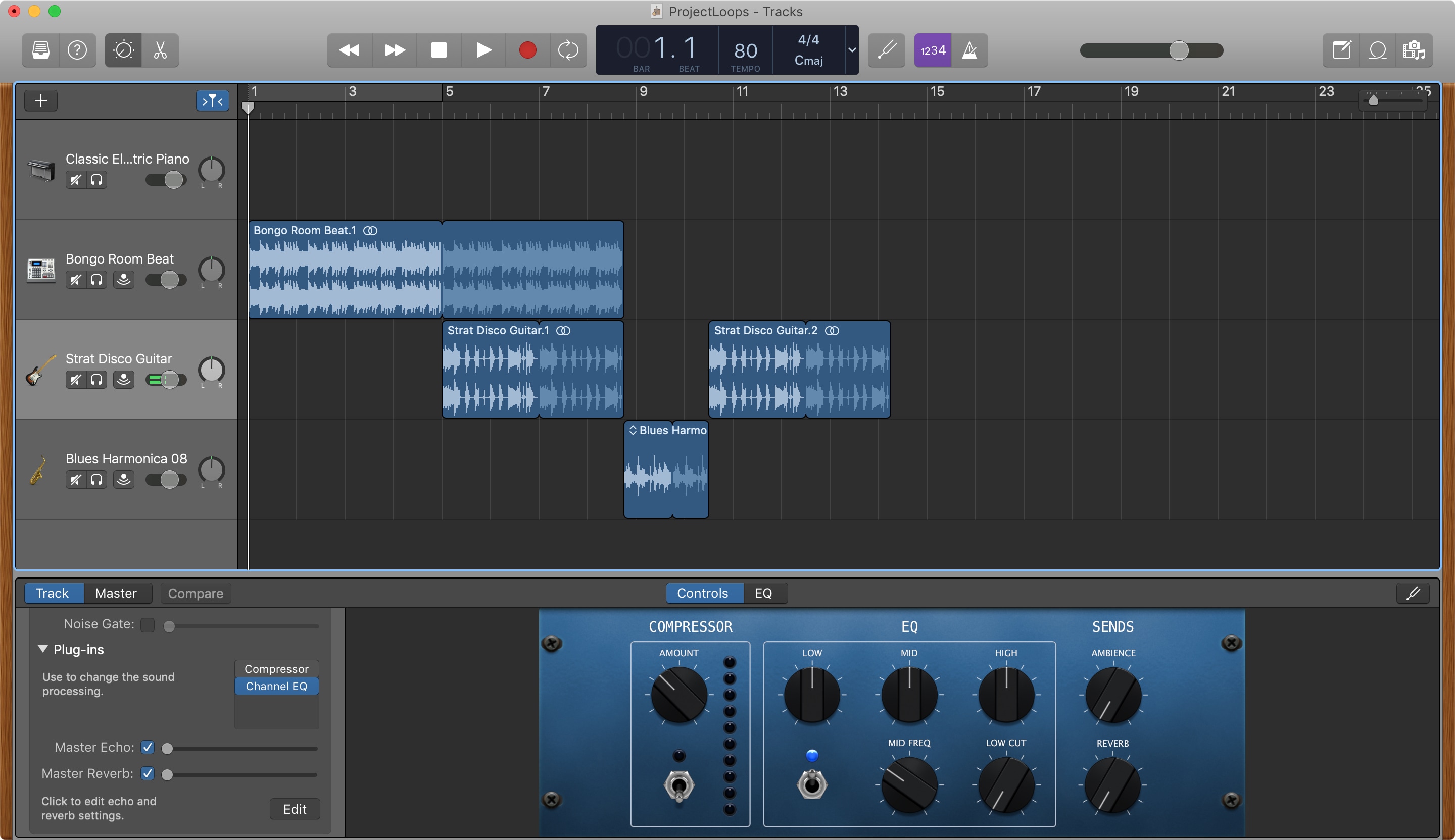 should i use the a small amount of plugins for garageband